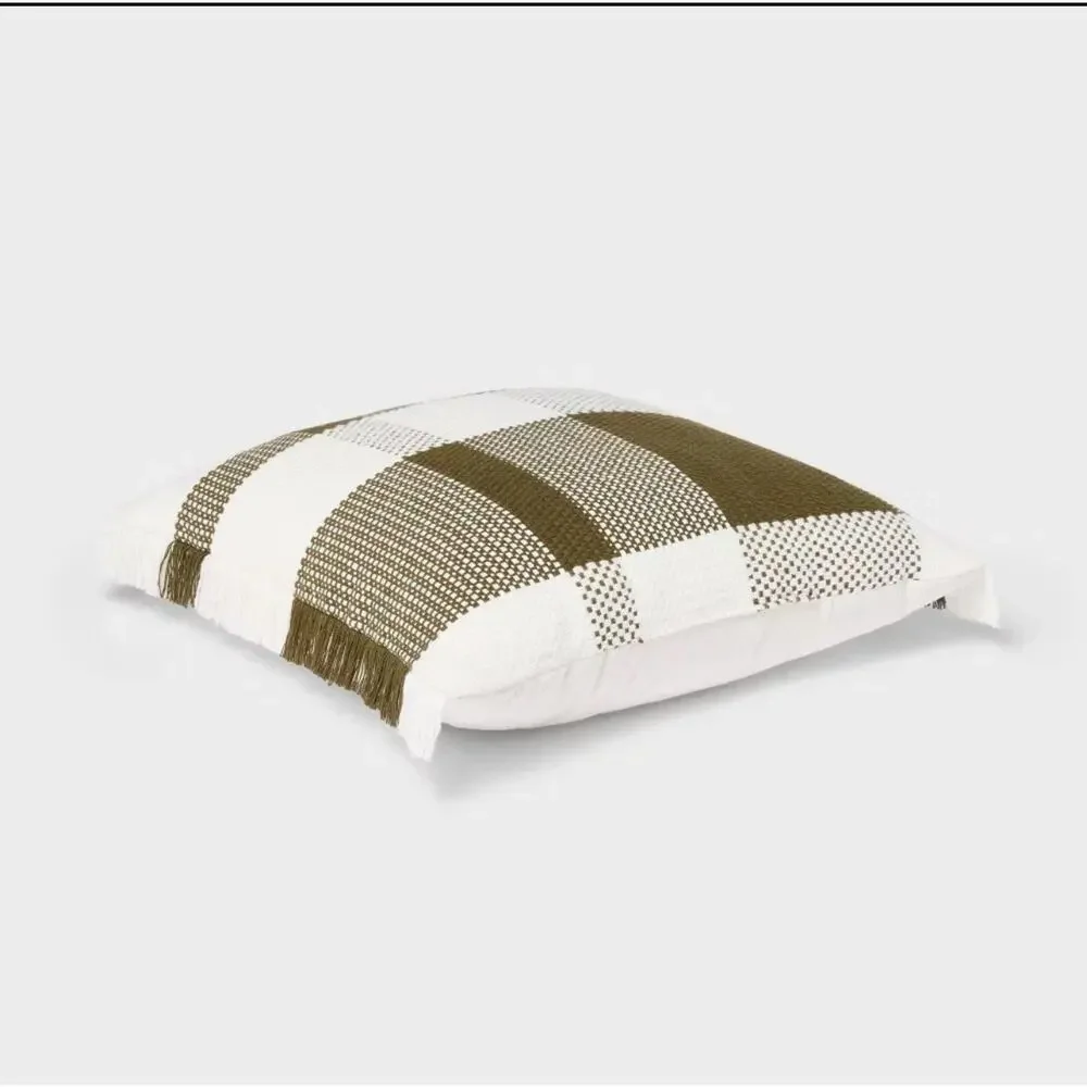 Euro Plaid Decorative Throw Pillow - Threshold